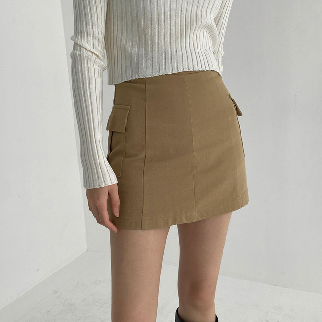 라르고비에 Y2K 카고 A라인 미니 스커트 속바지내장 캐쥬얼 스트릿 치마바지[기장2종]