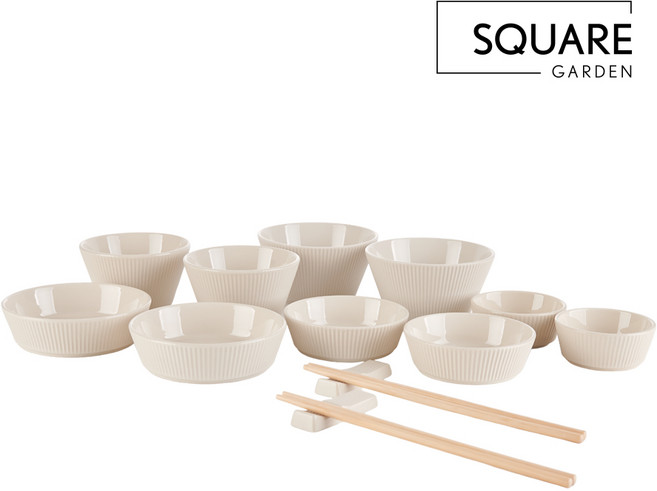 스퀘어가든 모던 프라임 도자기 홈세트 14p, 14개, 1set, 화이트