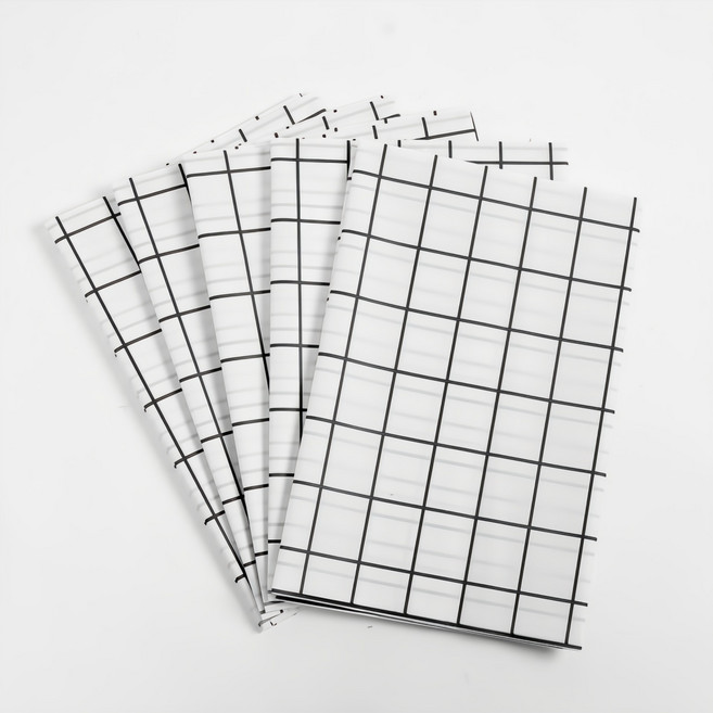 도매토피아 트리 깔끔한 격자무늬 방수 식탁보 5p, 화이트, 137 x 90cm, 1세트