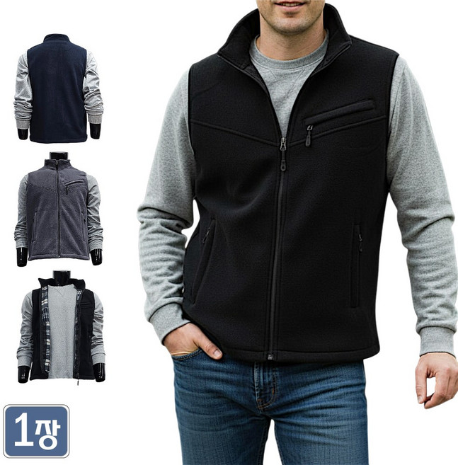 야인시대 겨울 플리스 기모 조끼 WD40 후리스 보온 베이직 작업