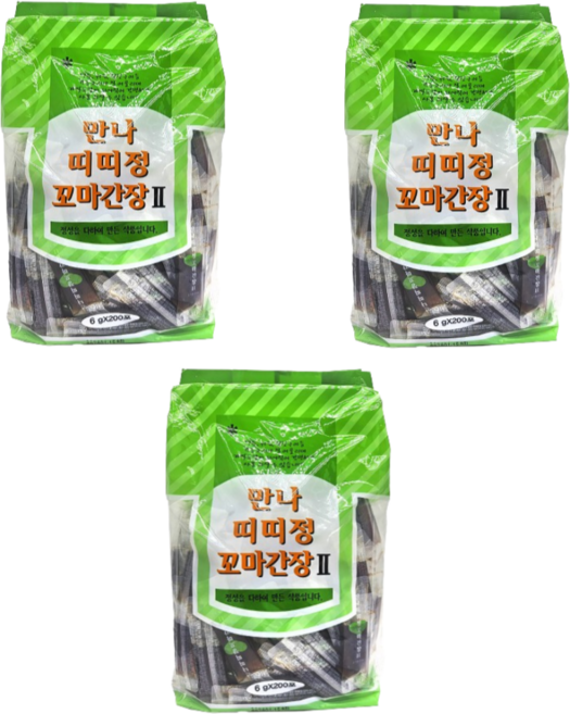 [무료배송]일회용 간장(연합 200T)/업소용/대용량/맛간장/미니간장/매일편한마스크/샘표국간장, 6g, 3개