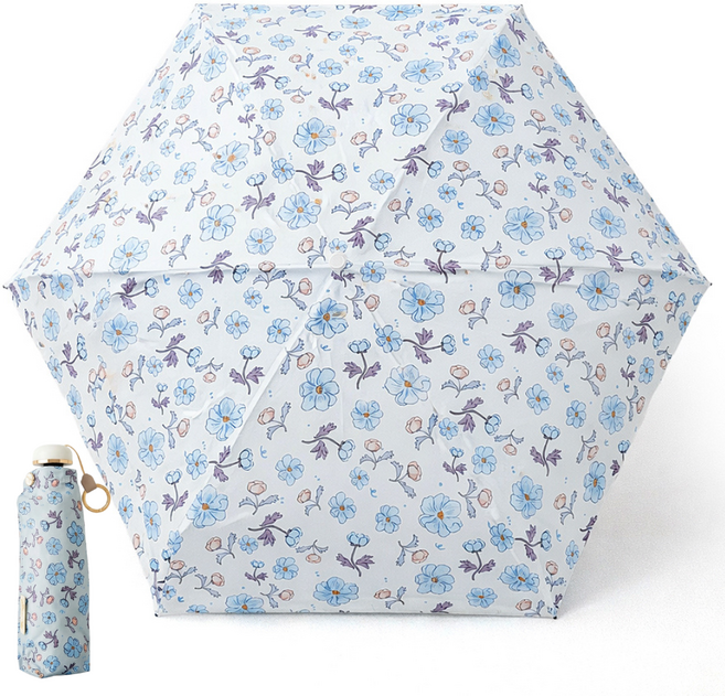 초경량 5단 UV차단 암막 양산우산 썸머 플라워