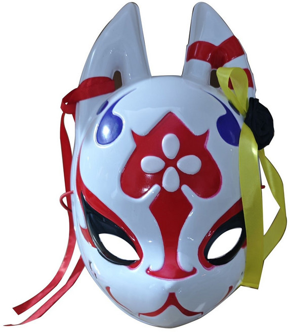碧蓝档案 狐坂若藻 cosplay 面具 狐狸面具 日式面具, 若藻狐