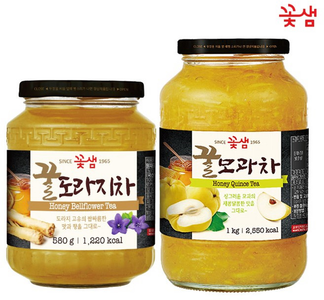 꽃샘 꿀도라지차 580g *꿀모과차 1kg, 1개, 1개입
