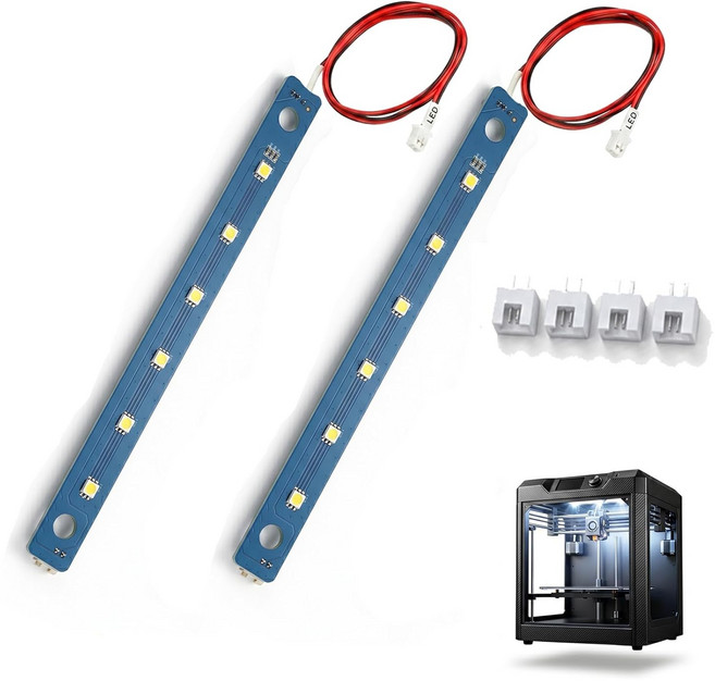 쿠어스 Gvni 2PCS 24V LED 스트립 키트 7PCS 브라이트 콜드 화이트 램프 비드 플렉시블 라이트 보드 플래시포지 AD5M 시리즈 교체 어드벤처 5M5M 프로 프리미엄