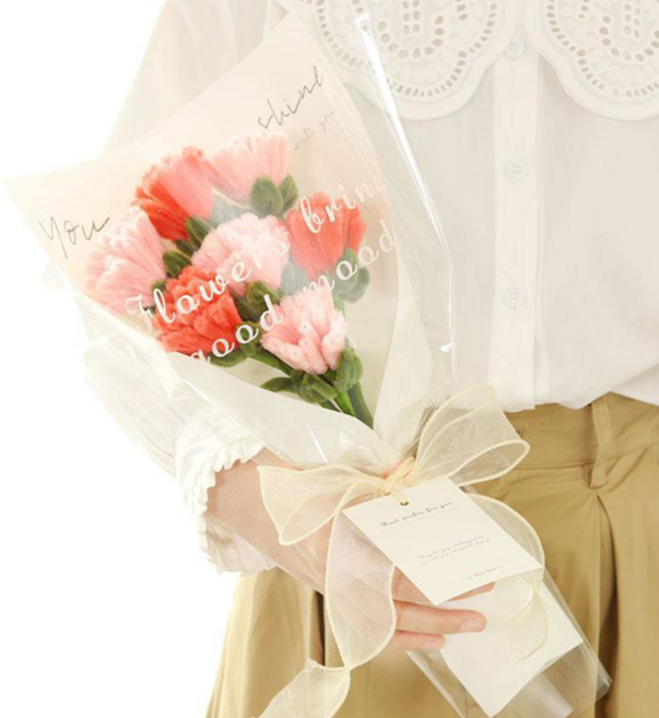 에버리즈 모루 꽃다발 만들기 DIY키트 세트, 1세트, 09 카네이션