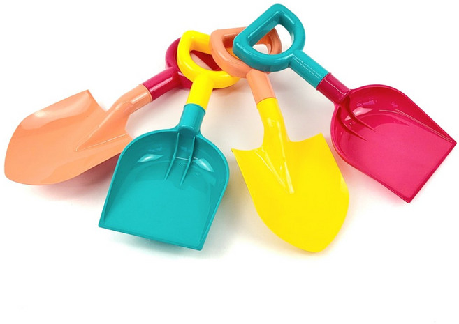 이신 아동 미니삽 정원놀이 눈 모래놀이 삽 4종, 4개, 혼합색상, 178g
