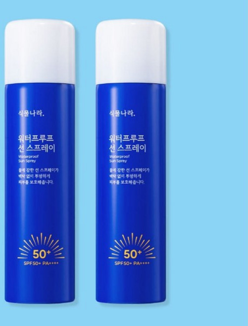 식물나라 산소수 워터프루프 선스프레이 100ml SPF50+ PA+++ 여름 강 바다 물놀이 자외선차단, 2개