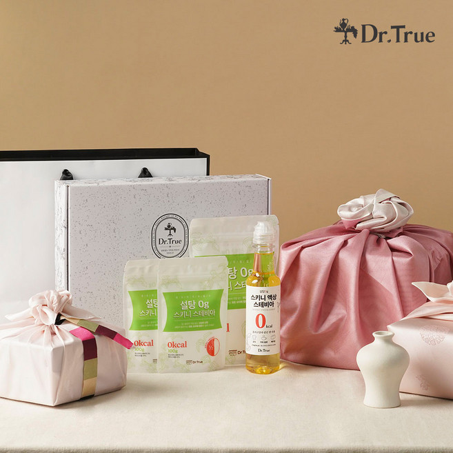 닥터트루 스테비아 설탕대용 고급 선물세트 (가루350g 가루100g*2 액상375g), 1개, 350g