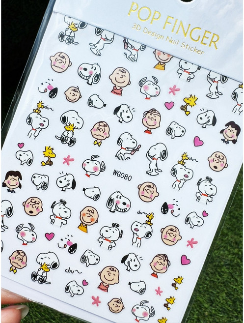 스누피 네일스티커 -1번, S-134/ 스누피 네일스티커 -1번