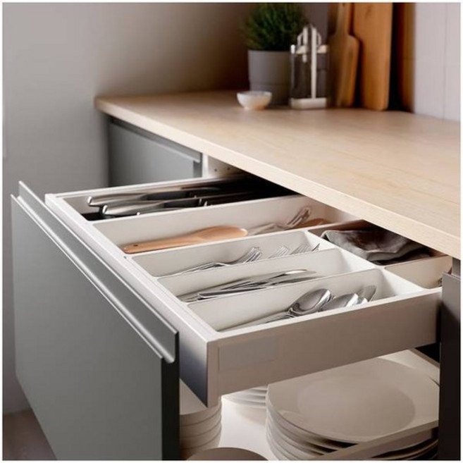 우프다테라 식기도구트레이 화이트 32x50x5cm, 1개