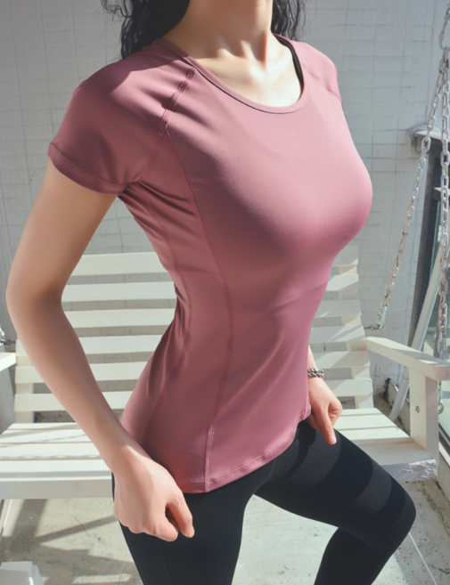데일리프렌즈 요가복 상의 슬림핏 필라테스 운동복 반팔
