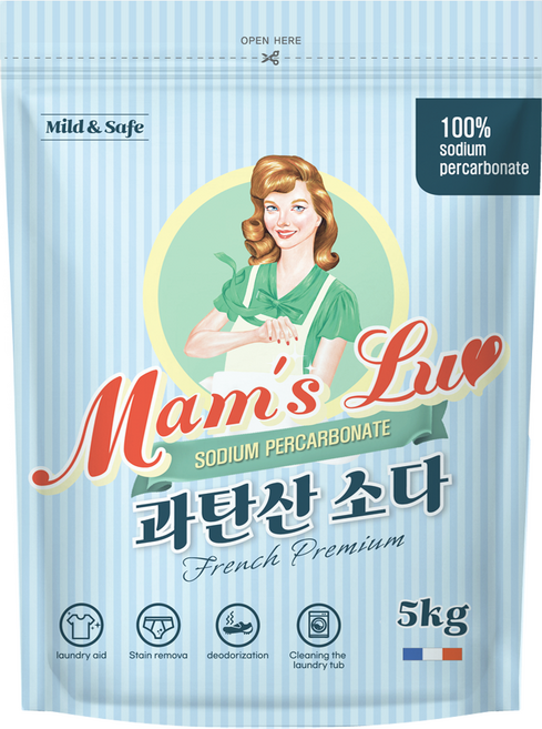 맘스럽 과탄산소다 프렌치 프리미엄, 5kg, 1개