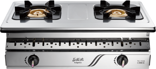 莊頭北 TG-7230 雙口瓦斯爐 天然氣專用 嵌入式不鏽鋼爐具, 天然氣, TG-7230 天然氣
