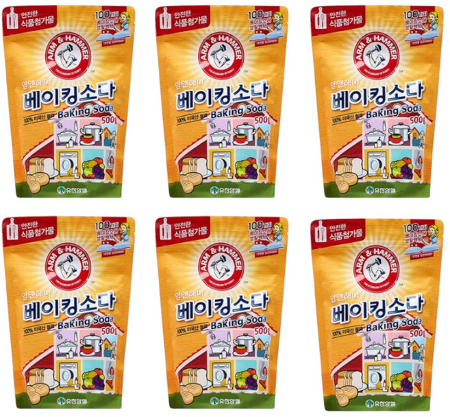 암앤해머 베이킹소다 500g, 6개