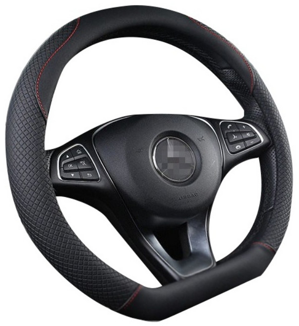 자동차 핸들커버 D컷 테슬라 모델3 Y EV6 GT QM6 XM3 스팅어 스포티지 QL 아이오닉5 캐스퍼 트위지 티볼리 전차종 장착, D컷블랙