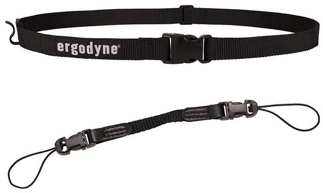Ergodyne Squids 3135 바코드 스캐너 벨트 후크 포함 스캐너용 휴대용 스트랩 블랙 스몰 1902688, Small