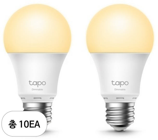 라이크잇 티피링크 스마트 Wi-Fi 조광 전구 Tapo L510E, 10개, 전구색