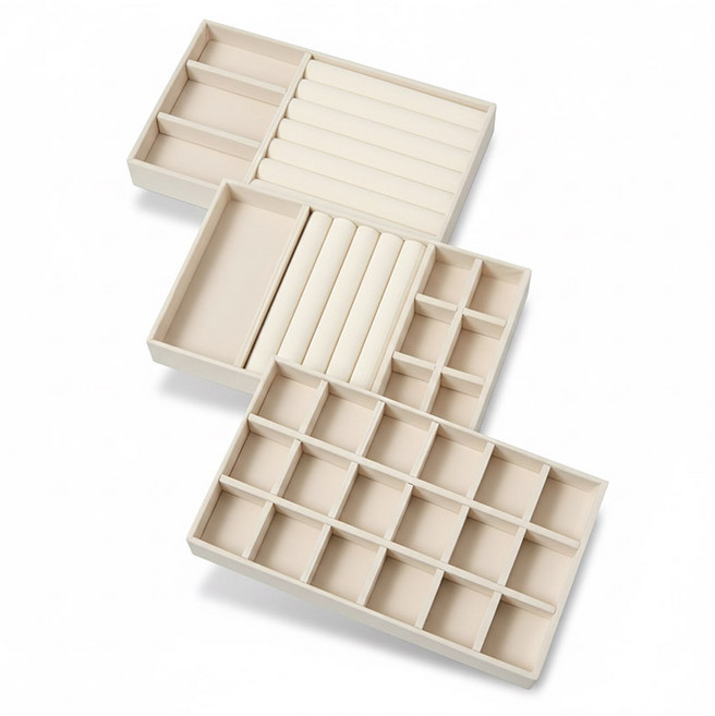 제로앤나인 주얼리 칸막이 보관함 악세사리 케이스 3종