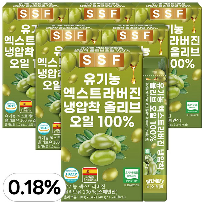 유기농 엑스트라버진 올리브오일 100% 스페인 냉압착 스틱, 84개, 10g