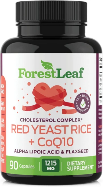 포레스트리프 레드 이스트 라이스 코큐텐 1215mg 캡슐 90정 ForestLeaf Red Yeast Rice COQ10, 포레스트리프 레드 이스트 라이스 1215mg 캡슐 90, 1개 - 쿠팡