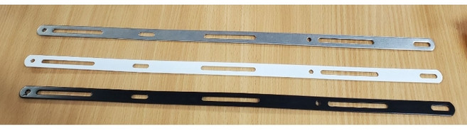 長度47cm可調整孔洞長型固定直角鐵 一字型固定鐵片 木工 加強 補強 DIY 零件 臺灣製造, 白色, 1個