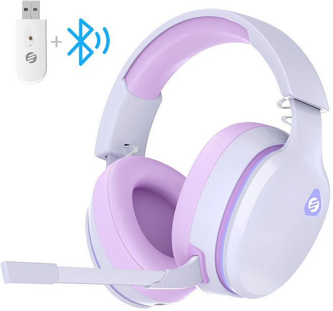 엔도바 무선 게이밍 헤드셋 3모드 연결방식 VIRTUAL 7.1 채널, 핑크 색상, CT300