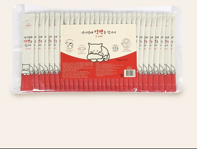 멍캣 꼬꼬편 고양이 츄르 짜먹는 간식 닭가슴살 30개입, 30개, 12g, 꼬꼬맛