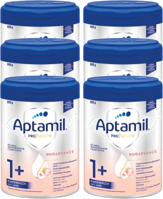 해외직구 압타밀 프로푸트라 듀오어드밴스 킨더밀쉬 1+ (3단계/12개월이후), 800g, 6개 - 쿠팡