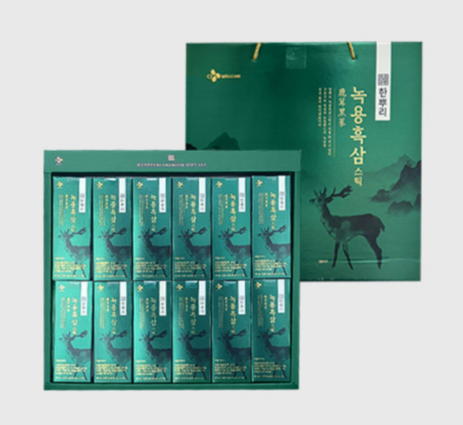 (무료배송) CJ 한뿌리 녹용 흑삼스틱 8ml X 60포, 60개