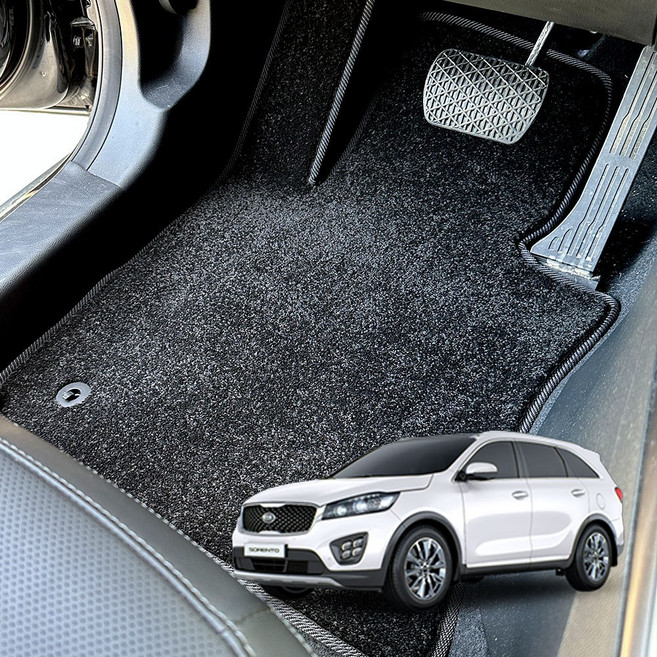 쏘렌토 직물 카페트 매트 순정매트 자동차 매트 카 발 바닥 전차종 운전석 조수석 뒷좌석 세트, 일체형, 올뉴/더뉴쏘렌토(14~20)