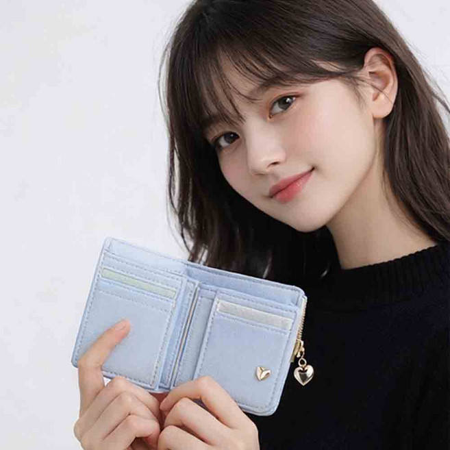 RURISE 루라이즈 우먼 학생 3단 반지갑 여성지갑 동전지갑 지퍼지갑