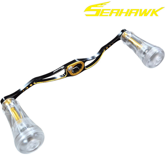 씨호크 초경량 베이트릴 더블핸들 시마노 다이와 호환 아크릴 핸들, 1개, S-A3 블랙골드