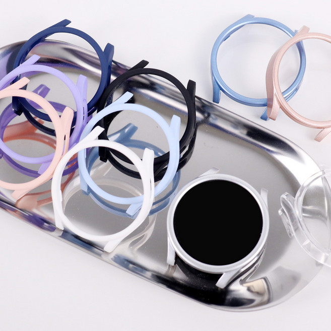 오르몽트 갤럭시워치6 워치6클래식 PC 하프커버 보호커버 보호케이스 초경량 40mm 44mm 47mm 43mm 호환, 로즈골드