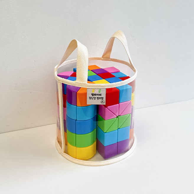 벨베이비 TPU 투명 아기 장난감 정리함 원형, 1개, 크림베이지