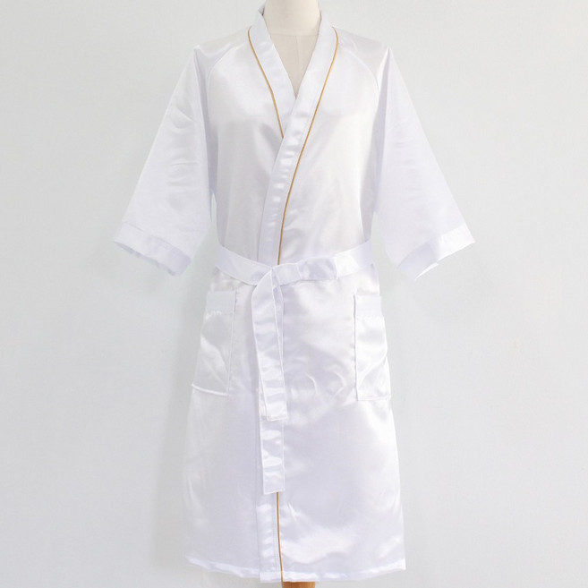 어메니티타올 호텔식 럭셔리 실크 샤워가운 목욕로브