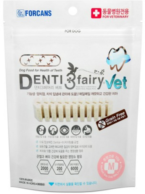 포켄스 덴티페어리 VET M 70g 강아지껌 덴탈껌, 1개