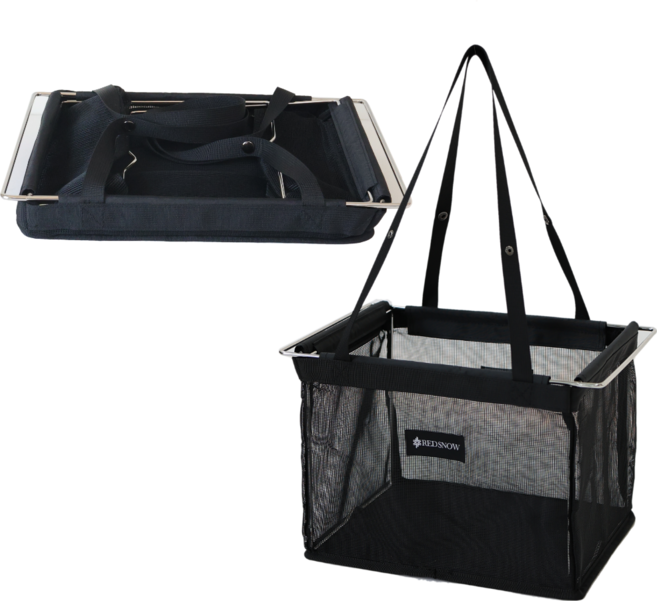 레드스노우 각잡아 IGT 바스켓 캠핑 폴딩 와이어 1유닛 메쉬바스켓, 1개, 1단, 블랙