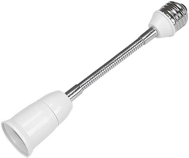 램프 연장 소켓 E26-E26 자바라 길이 20cm 각도조절 연결 소모갈용, 1개