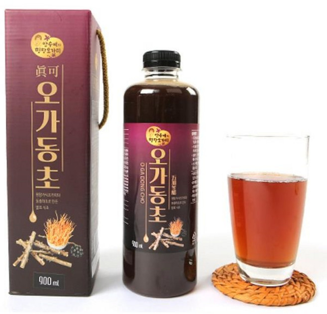 강원도 평창 명인 안수예의 오가피 효소초 오가동초 900ml 자연발효식초, 1개