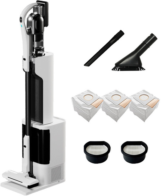 최신형 차이슨 AI 자동 충전 먼지 비움 올인원 스마트 타워 무선청소기, AI TOWER 청소기