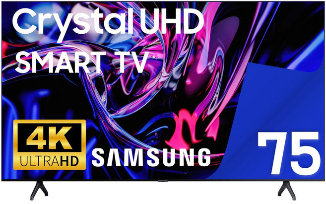 삼성 75인치 189cm 크리스탈 슬림베젤 UHD 4K LED 스마트 TV OTT 사용가능 75TU7000, 고객직접설치, 스탠드형, 75인치 / 189cm