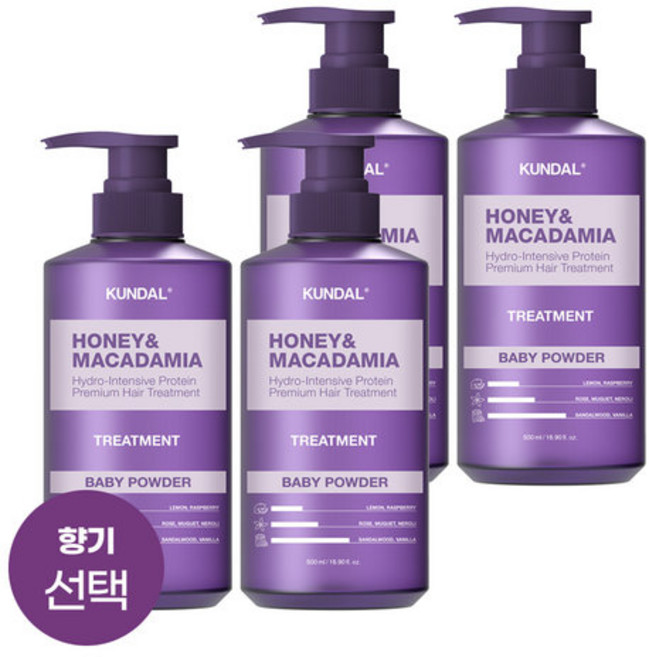 허니 앤 마카다미아 단백질 트리트먼트 500ml x4개(향 16종 택 1)