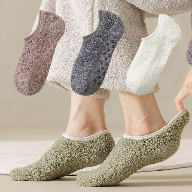 에이블탑 미끄럼방지 수족냉증 극세사 방한 수면양말 4종세트 n194