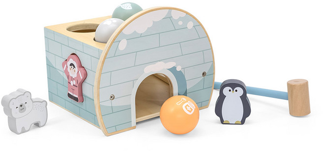 폴라비 유아 이글루 도형 맞추기 끼우기 망치 놀이, 1개, 1개