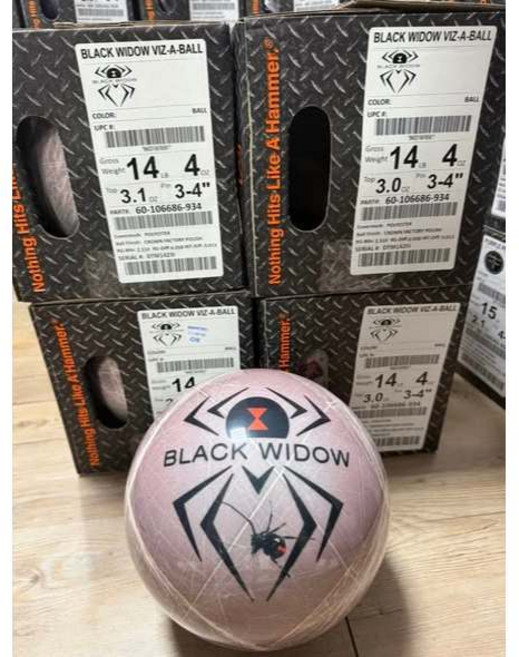 Hammer Black Widow VIZ-A-BALL 保齡球, 1個, 14