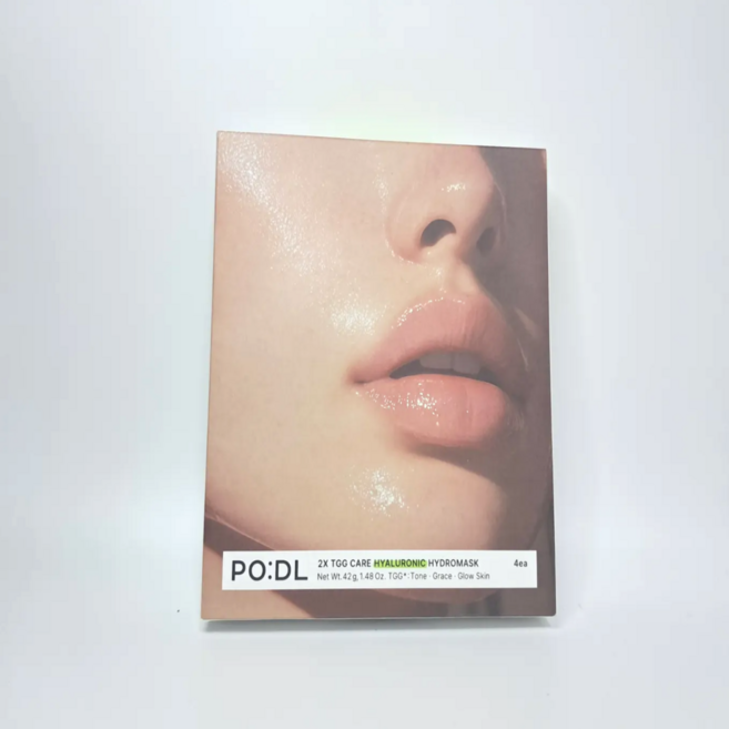 포들 2X TGG 톤결광 케어 히알루로닉 콜라겐 하이드로겔 팩, 4개, 1개입