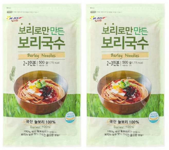 효자원 보리로만 만든 보리국수, 500g, 18개