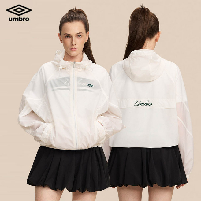 umbro 엄브로 여성 여름 루즈핏 후드 우븐 재킷 스포츠 러닝 바람막이 U2226250628