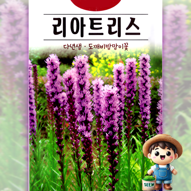 리아트리스 50립 도깨비방망이꽃 다년생 꽃씨 씨앗 종자, 1개